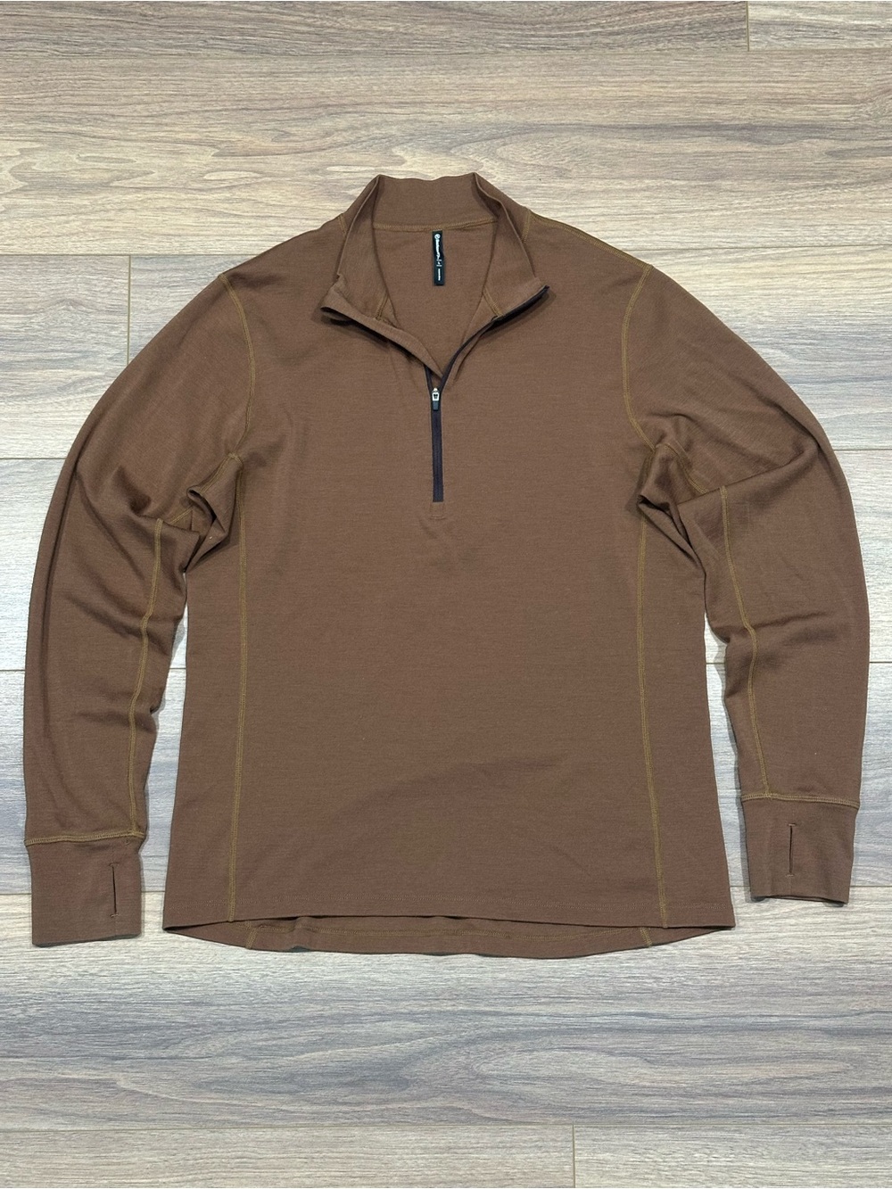 Backcountry Spruces Mid-Weight Merino Baselayer 1/4-Zip Top Brown - Men's Large